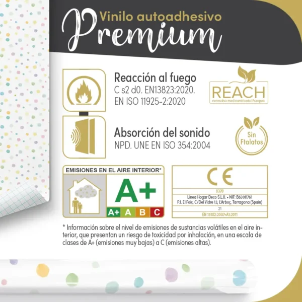 Vinilo autoadhesivo Premium Confeti pastel - lineahogar - Lineafix Adhesive Premium - imagen producto