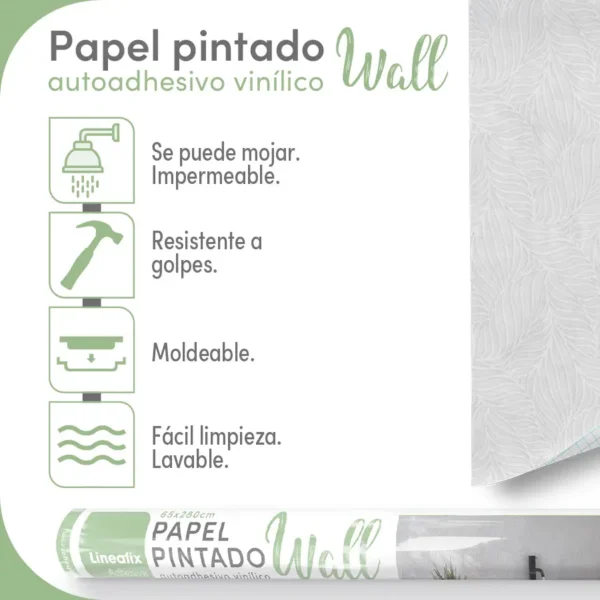 Papel pintado vinílico Hojaldre Claro - lineahogar - Lineafix Adhesive Wall - imagen producto