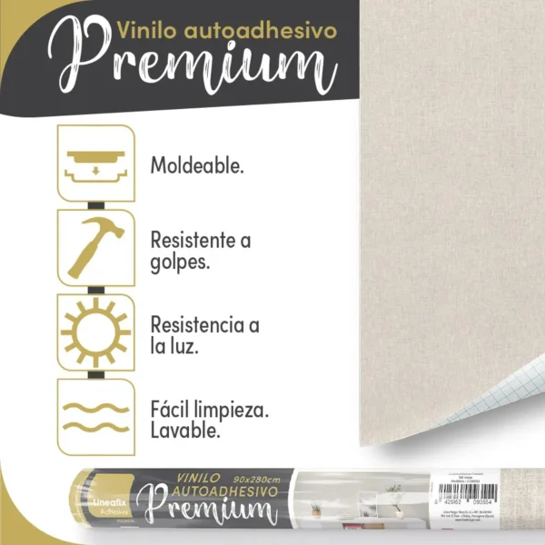 Vinilo autoadhesivo Premium Lienzo - lineahogar - Lineafix Adhesive Premium - imagen producto