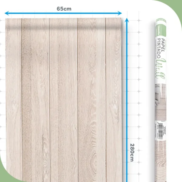 Papel pintado vinílico Madeira Light - lineahogar - Lineafix Adhesive Wall - imagen producto