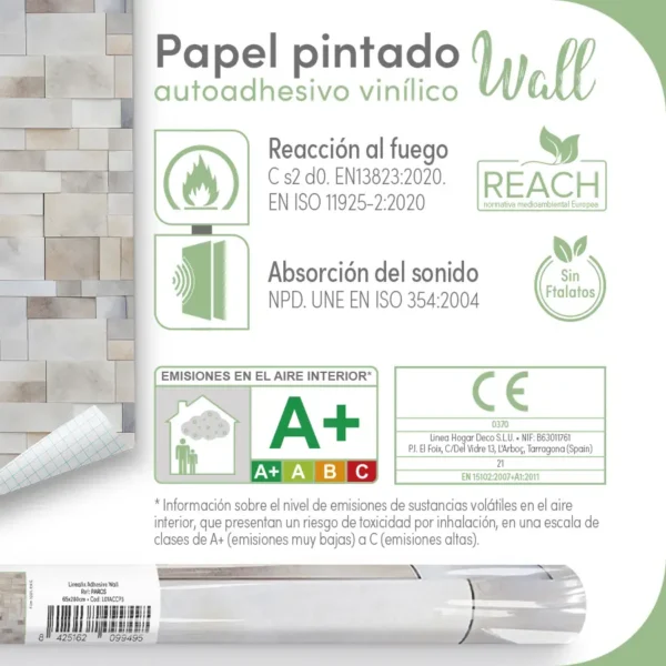 Papel pintado vinílico Paros - lineahogar - Lineafix Adhesive Wall - imagen producto