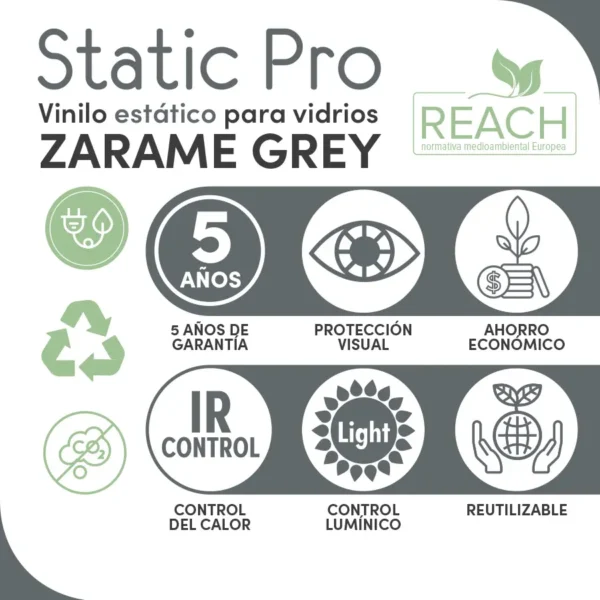 Vinilo Silver Protección Solar Zarame Grey - Lineahogar - Imagen producto